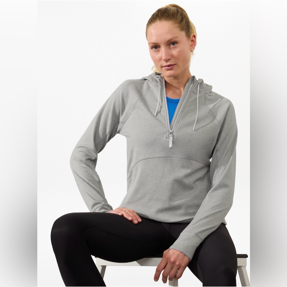 NWT Athleta unstoppable fleece half a zip black size small